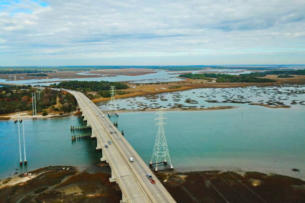 istock Estuarine coastline landscape from the bird view 1298122991
