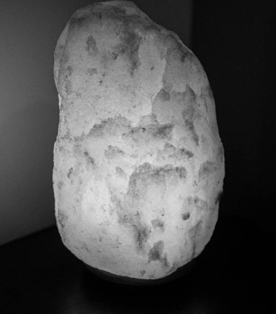 Black and White Salt Lamp stock photo