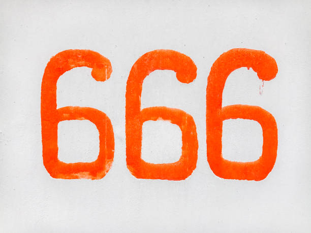 Arrows And Number 6 On Blue Background