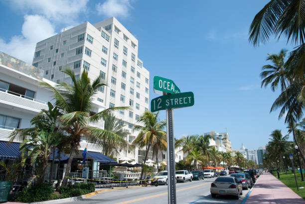 istock Miami Beach Ocean Drive With Signs 1298151801