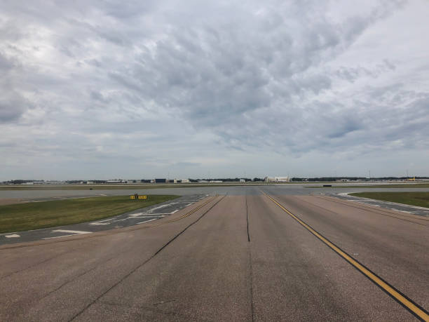 istock Ground view from inside plane of tarmac 1298153950