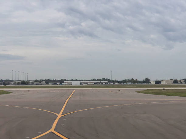istock Ground view from inside plane of tarmac 1298153951