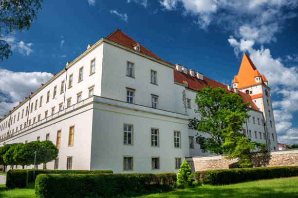 View on the Main building of the Theresian Military Academy in Wiener Neustadt, Austria View on the Main building of the Theresian Military Academy in Wiener Neustadt, Austria wiener neustadt stock pictures, royalty-free photos & images