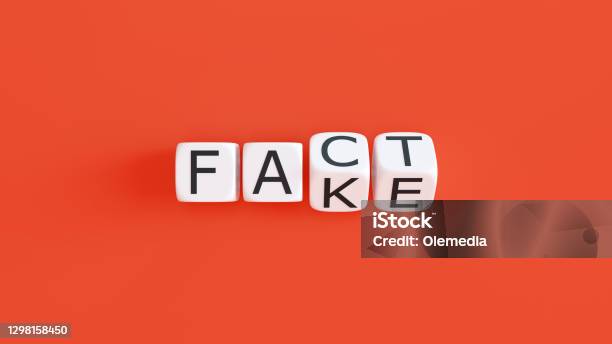 Fake News And Facts Digital Concept Stock Photo - Download Image Now - Fake News, Dishonesty, Newspaper