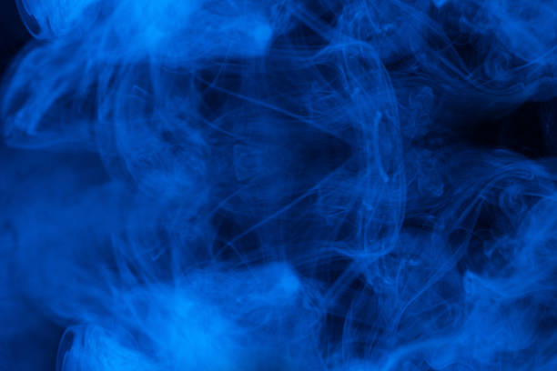 istock Blue steam on a black background. 1298158598