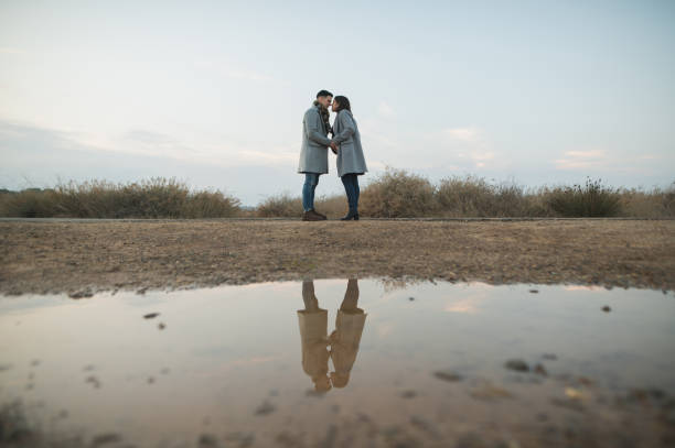 istock Pregnant couple and reflection 1298160799