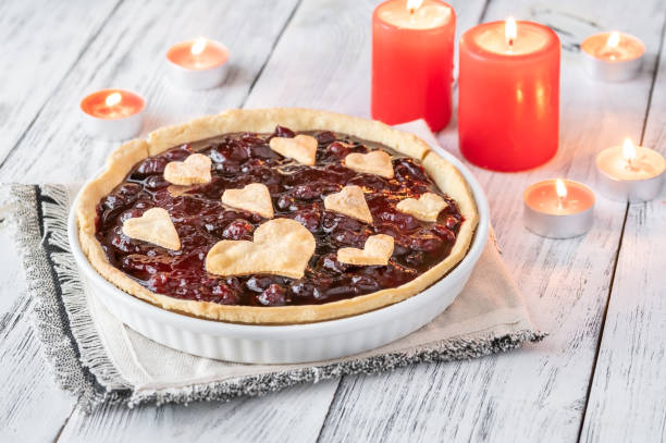 チェリージャムタルト - pie pastry crust cherry pie cherry ストックフォトと画像