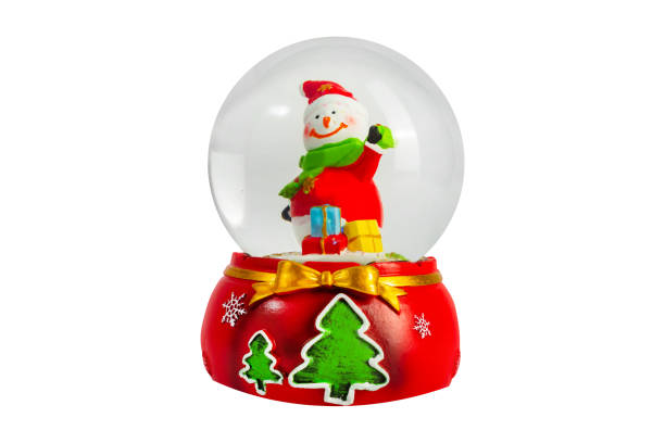 istock Chrtismas present snowball toy isolated on white background. 1298167328