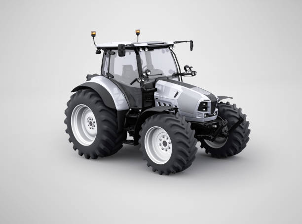 istock 3d rendering tractor for plowing soil isolated on gray background with shadow 1298169791