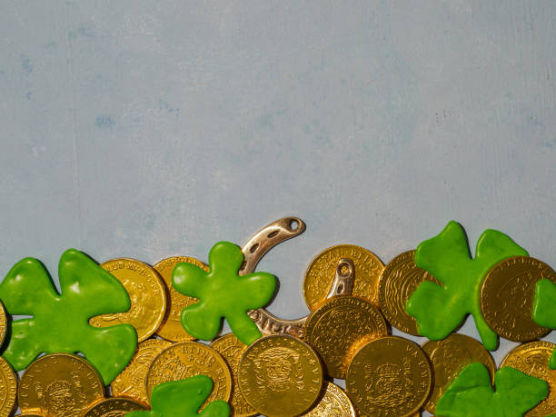 istock Saint Patricks day decoration on paper background. 1298172388