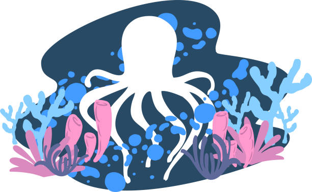 istock World Oceans Day. The celebration dedicated to help protect, and conserve world oceans, water, ecosystem. Vector images sea waves, octopus and plant 1298182599