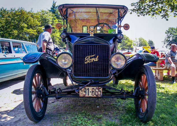 1922 Model T Ford Moncton, New Brunswick, Canada - July 14, 2007 : 1922 Model T Ford parked in Centennial Park during 2007 Atlantic Nationals, Moncton, New Brunswick, Canada. model t ford stock pictures, royalty-free photos & images