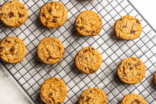 istock freshly baked Chocolate chip cookies 1298203160
