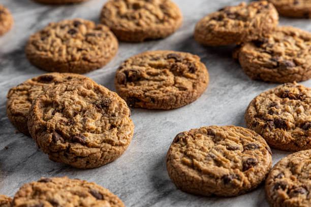 istock freshly baked Chocolate chip cookies 1298203170