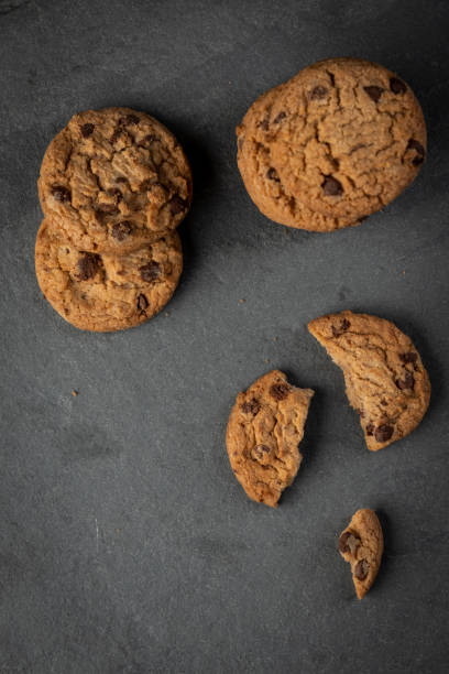 istock freshly baked Chocolate chip cookies 1298203371