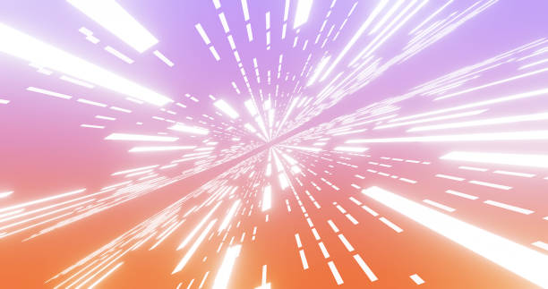istock Abstract glow neon lines and stripes. Abstract background with flying neon glowing stripes, 3d render 1298205821