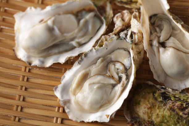istock Oysters with shells of winter taste 1298208743