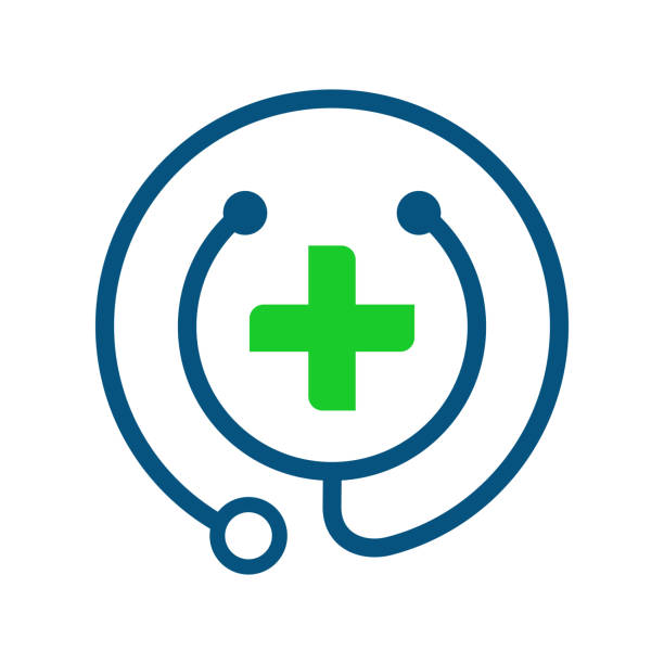 Medicine logo Simple and clear illustration logo design for hospital. doctor logos stock illustrations