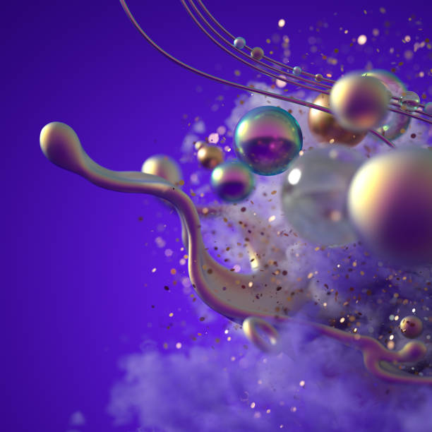 istock Beautiful background with purple smoke and steam. 3d illustration, 3d rendering. 1298220960