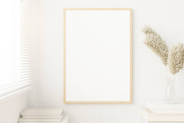 istock Mockup blank photo frame for your design. 1298221056