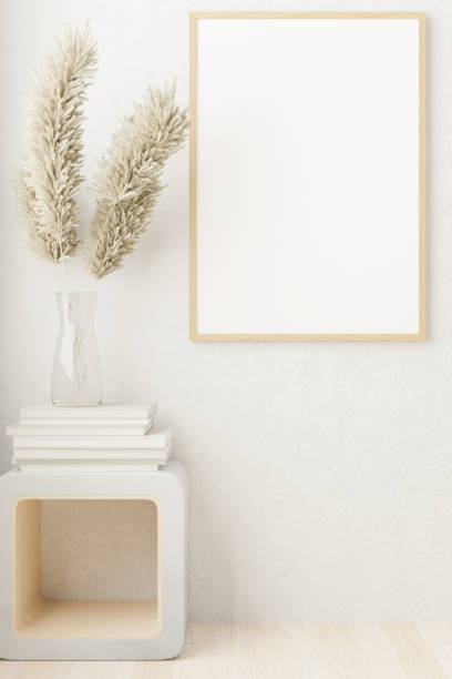 istock Mockup blank photo frame for your design. 1298221077