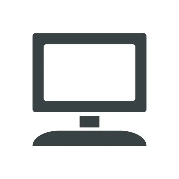 Vector illustration of Vector of computer monitor icon Free Vector