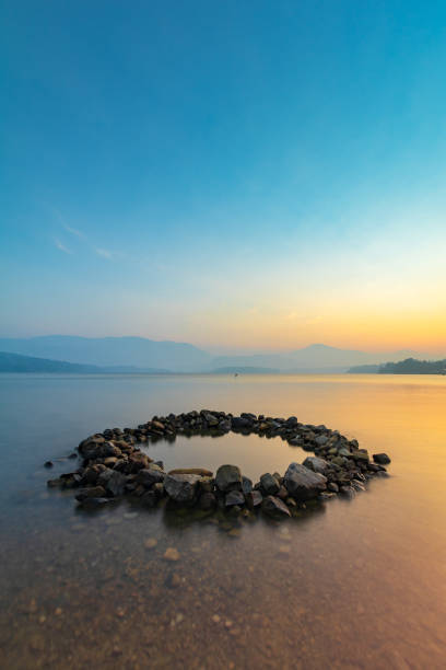 Circle Of Rocks In The Lake