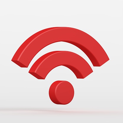 Wi-fi icon isolated on white background
