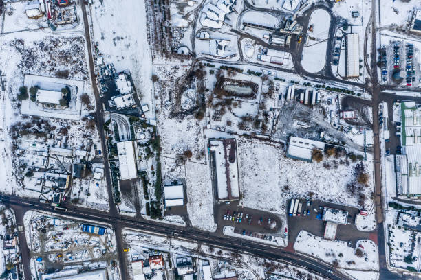 istock Winter in Poland - Aerial view 1298234398