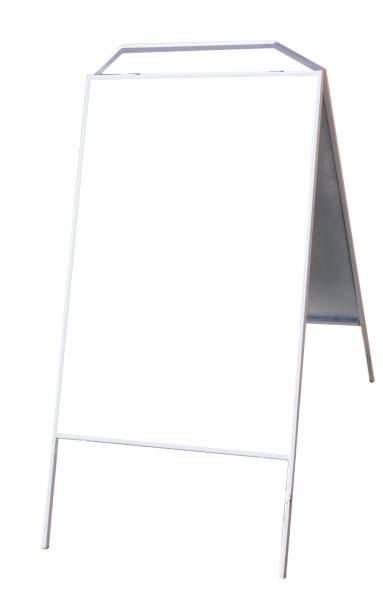 istock Blank advertising stand on the pavement 1298238375