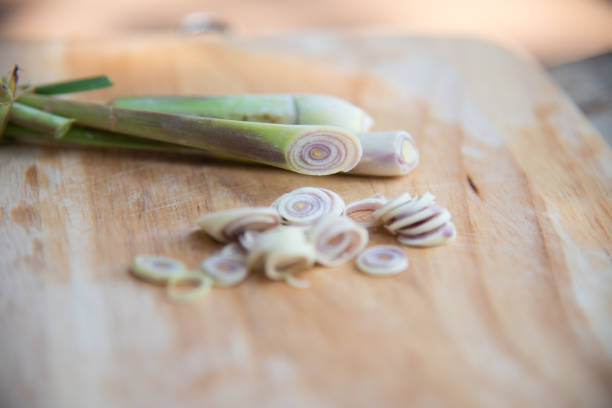 Close up green lemon grass in cooking concept.