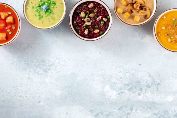 istock Vegan cream soup banner design with copy space 1298239749
