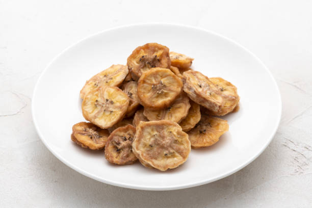 istock Banana dried fruit on a plate 1298239909