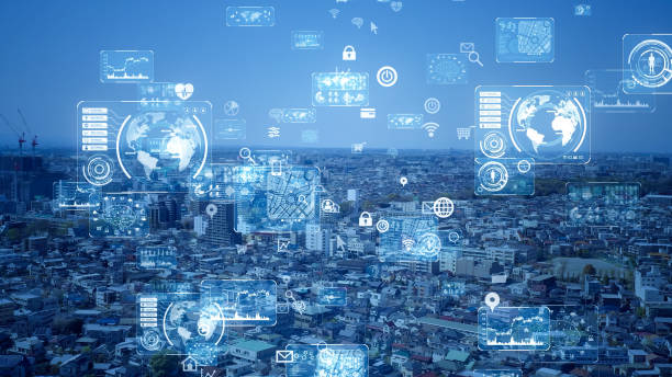 istock Smart city and communication network concept. 5G. IoT (Internet of Things). Digital transformation. 1298240641