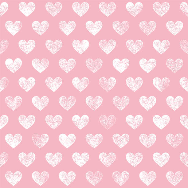 бесшовный узор с сердцами - valentines day love vector illustration and painting stock illustrations