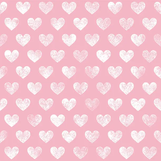 Vector illustration of Seamless pattern with hearts