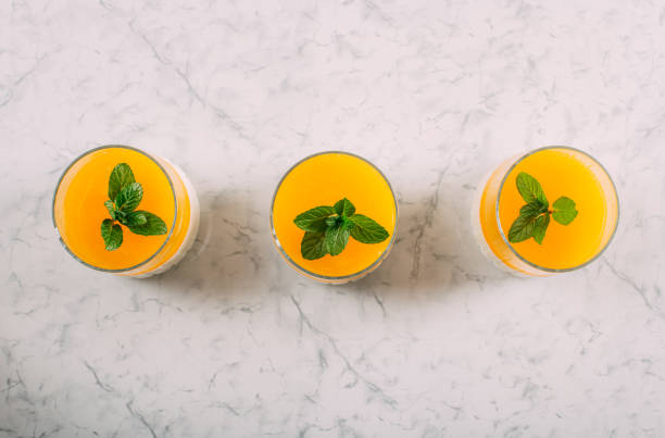 istock Flat Lay Panna Cotta With Orange Jelly 1298248190