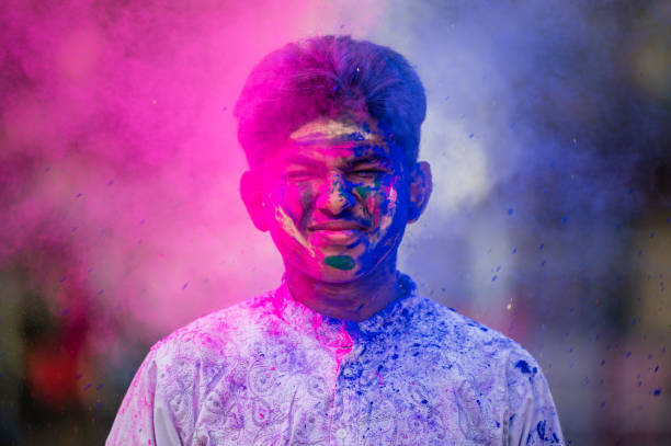 istock Young boy Celebrating Holi Festival 1298252197