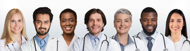 istock Doctors Portraits Collage With Multicultural Medical Workers On White Background 1298255183