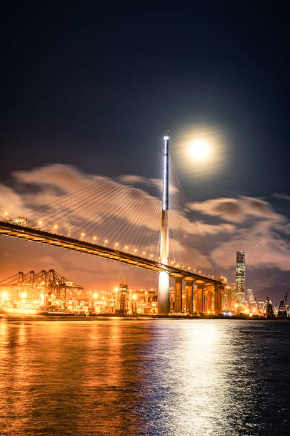 istock Bridge in Port, Hong Kong 1298255232