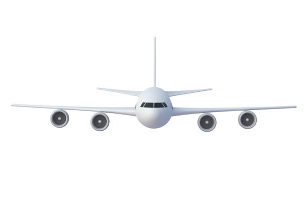 istock Modern passenger airplane isolated on white background. 3d rendering 1298258204