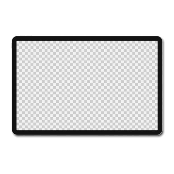 планшетный компьютер с пустым экраном, изолированным на белом фоне. векторная иллюстрация. - ipad mini ipad white small stock illustrations