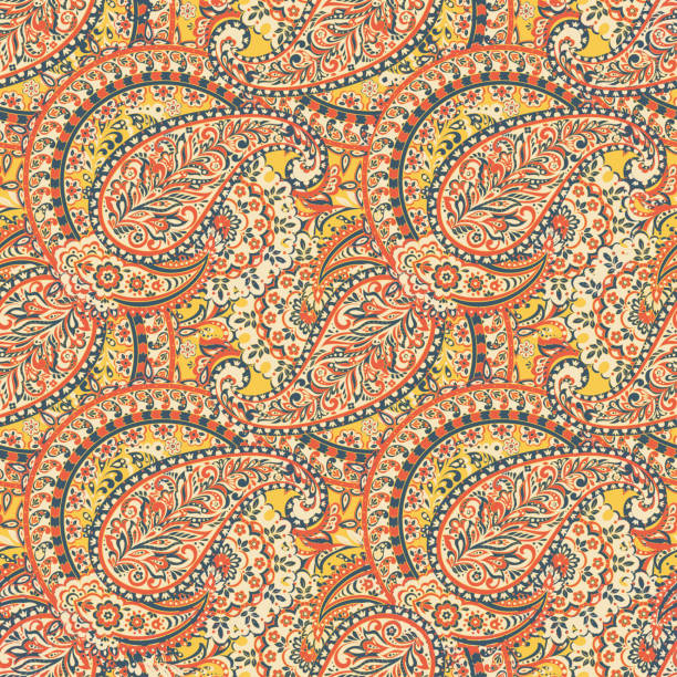 istock Paisley vector seamless pattern. Fantastic flower, leaves. Textile bohemian print. Batik painting. Vintage 1298261892