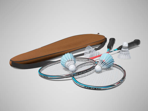 istock 3d rendering set of badminton rackets for adults on gray background with shadow 1298265304