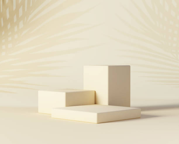 istock 3d render illustration of geometric shape podium on pastel background 1298267976