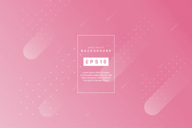 ilustrações de stock, clip art, desenhos animados e ícones de abstract pink geometric background. minimal style. concept of dynamic shapes composition. design template for brochures, flyers, magazine - pink background