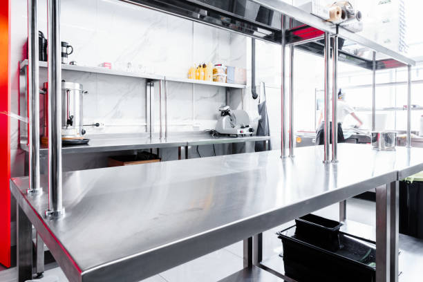 istock Kitchen appliances in professional kitchen in a restaurant 1298271434