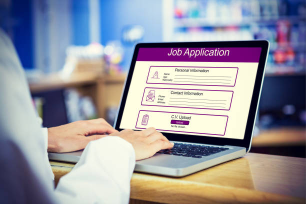 istock Composite image of digitally generated image of job application 1298275047