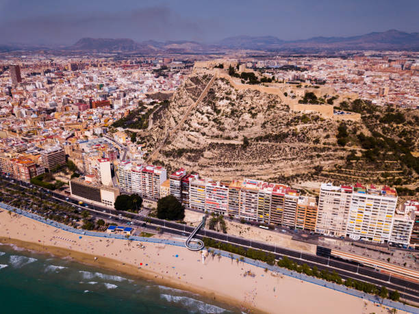 istock Panoramic view of Alicante sand beach 1298276674
