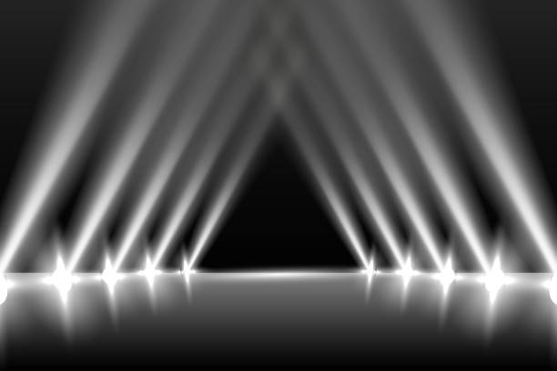 istock Scene illumination effects on transparent background with bright lighting of spotlights 1298277990
